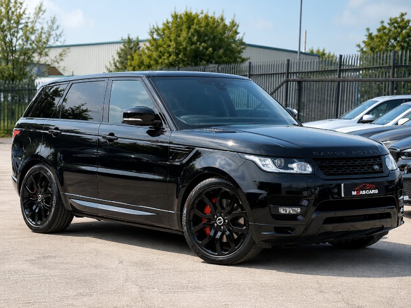Black 2017 Land Rover Range Rover Sport 5.0 V8 Autobiography Dynamic SUV 5dr Petrol Auto 4WD Euro 6 s/s 510 ps in Blackburn